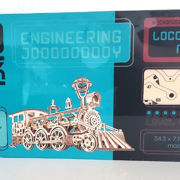 3D Wooden Puzzle - 34"x7″ Wooden Train - Engineering DIY Wooden Model for Adults - Picture 2 of 10